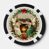 Viktorianische Feen Weihnachtsgeist Pokerchips (Rückseite)