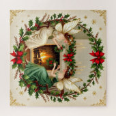 Viktorianische Feen Weihnachtsgeist Puzzle (Horizontal)