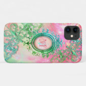 Viktorianische filigrane Opal-Opal-Optik rosa aqua Case-Mate iPhone Hülle (Rückseite (Horizontal))