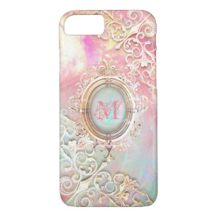 Viktorianische filigrane Opal-Rosa Perlmutter Case-Mate iPhone Hülle