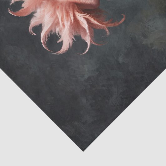 Viktorianische Flamingo-Decoupage- Seidenpapier (Detail)