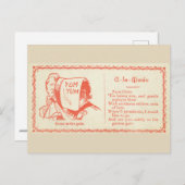 Viktorianische Flirtkarte Postkarte (Vorne/Hinten)