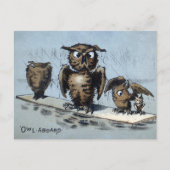 Viktorianische Floating Owls Postkarte (Vorderseite)