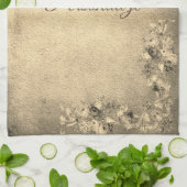 Viktorianische florale Rose Blume elegant Geschirrtuch (Gefaltet)