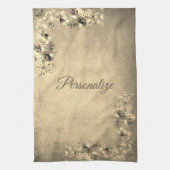 Viktorianische florale Rose Blume elegant Geschirrtuch (Vertikal)