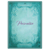 Viktorianische florale Rose Blume elegant Klemmbrett (Rückseite)