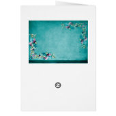 Viktorianische florale Rose Blume elegante aquamar (Hinten)