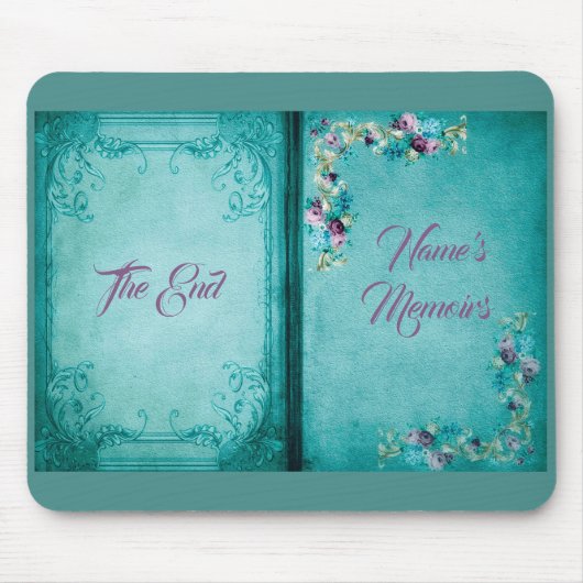 Viktorianische florale Rose elegantes, offenes Buc Mousepad (Vorne)