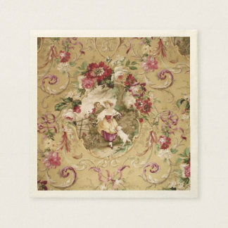 Viktorianische florale Tapete Serviette
