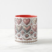 Viktorianische florale Tasse für den Valentinstag (Zentrum)