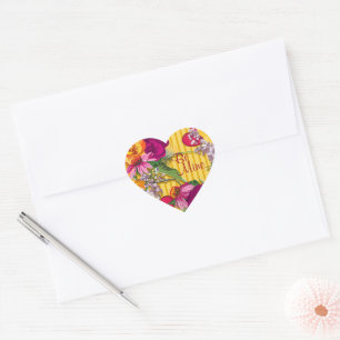 Viktorianische florale Valentinin-Heart-Aufkleber Herz-Aufkleber