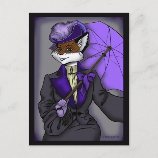 Viktorianische Fox-Postkarte Postkarte (Vorderseite)