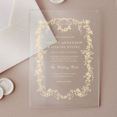 Viktorianische französische Goldmedaille Acryleinladungen