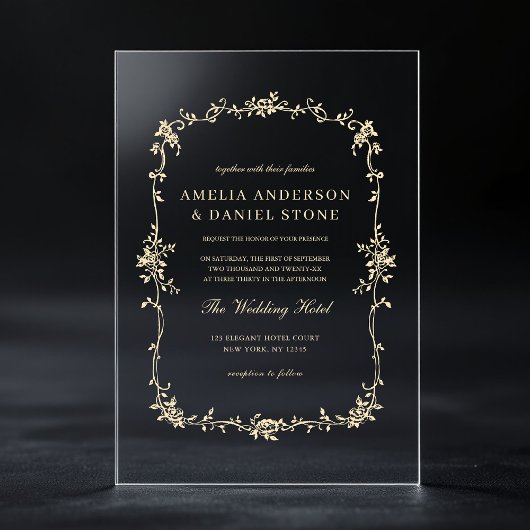 Viktorianische französische Goldmedaille Acryleinladungen