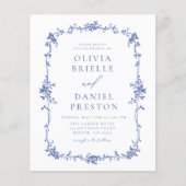 Viktorianische französische Hochzeitseinladung (Vorderseite)