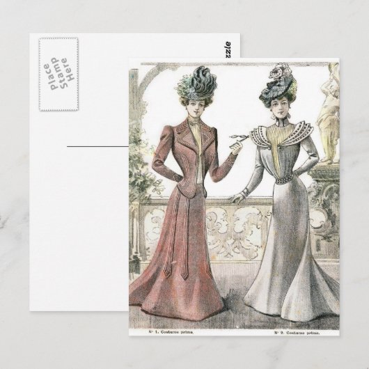 Viktorianische französische Mode Postkarte (Vorne/Hinten)