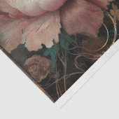 Viktorianische französische Peony Rose Ephemera De Seidenpapier (Ausschnitt)