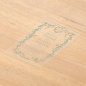 Viktorianische französische Sage Green Wedding Mon Acryleinladungen (Ablage )