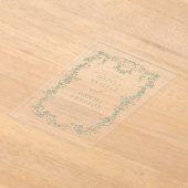 Viktorianische französische Sage Green Wedding Mon Acryleinladungen (Ablage )