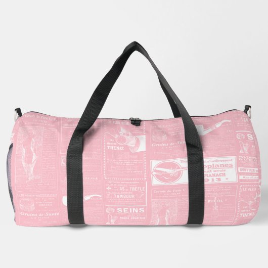 viktorianische französische Zeitung Duffle Bag (Rückseite)