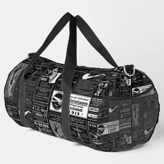 viktorianische französische Zeitung Duffle Bag (Rechte Ecke)