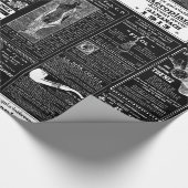 viktorianische französische Zeitung Geschenkpapier (Ecke)