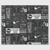 viktorianische französische Zeitung Geschenkpapier (Flach)