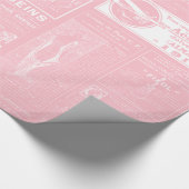 viktorianische französische Zeitung Geschenkpapier (Ecke)