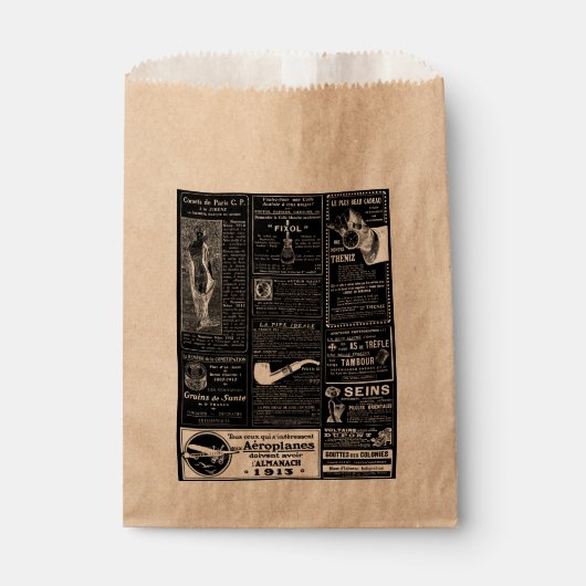 viktorianische französische Zeitung Geschenktütchen (Vorderseite)