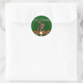 Viktorianische Frau 2 - Frohe Weihnachtskleber Runder Aufkleber (Tasche)
