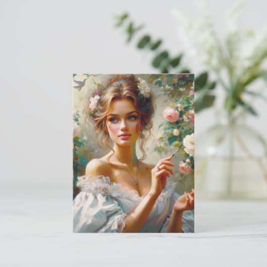 Viktorianische Frau 3 Postkarte (Stehend Vorderseite)