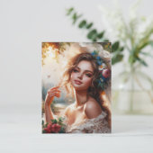 Viktorianische Frau 4 Postkarte (Stehend Vorderseite)