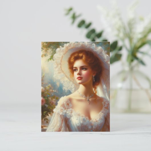 Viktorianische Frau 5 Postkarte (Stehend Vorderseite)