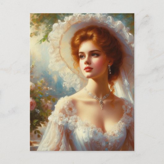 Viktorianische Frau 5 Postkarte (Vorderseite)