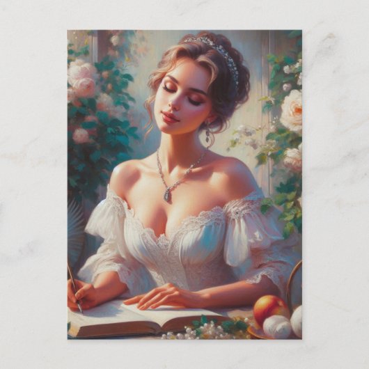 Viktorianische Frau 6 Postkarte (Vorderseite)