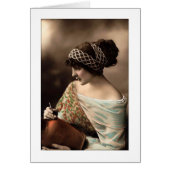 Viktorianische Frau haarisiert sich in Perlen (Vorne)