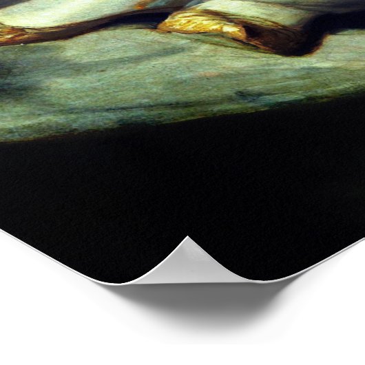 Viktorianische Frau in der Renaissancemaske Poster (Ecke)