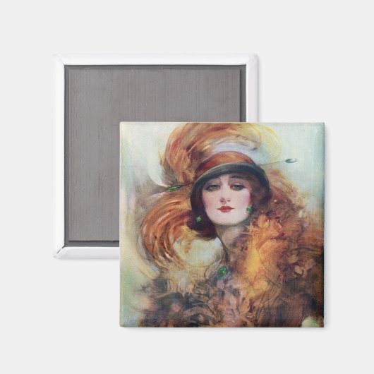 Viktorianische Frau Magnet (Vorderseite/Rückseite)