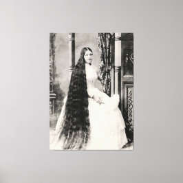 Viktorianische Frau mit langer Haare Leinwanddruck