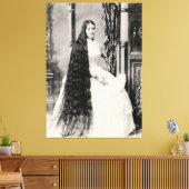 Viktorianische Frau mit langer Haare Leinwanddruck (Insitu (Wohnzimmer))