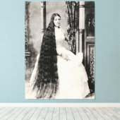 Viktorianische Frau mit langer Haare Leinwanddruck (Insitu (Holzboden))