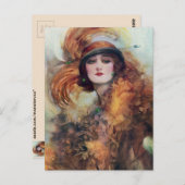 Viktorianische Frau Postkarte (Vorne/Hinten)