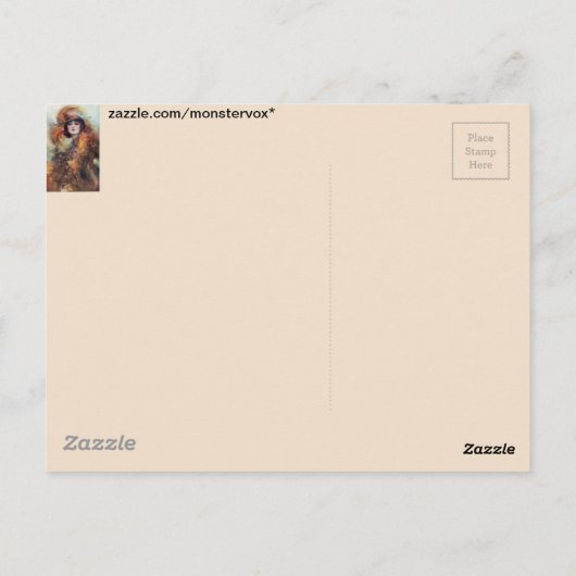 Viktorianische Frau Postkarte (Rückseite)