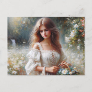 Viktorianische Frau Postkarte