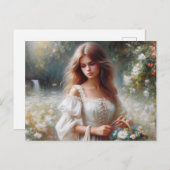 Viktorianische Frau Postkarte (Vorne/Hinten)