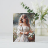 Viktorianische Frau Postkarte (Stehend Vorderseite)