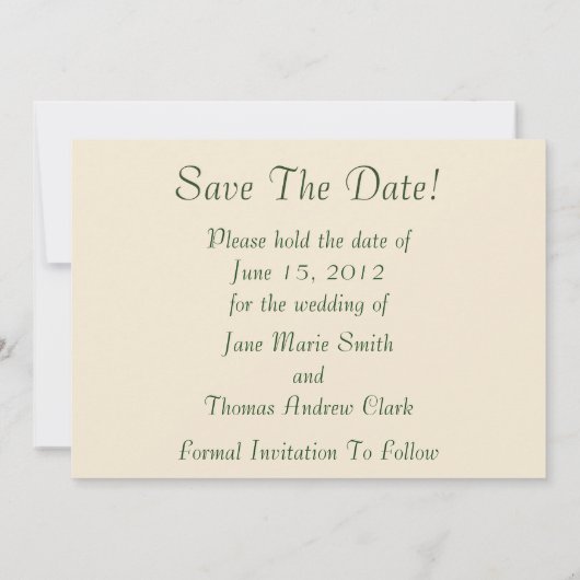 Viktorianische Frau Save the Date (Rückseite)