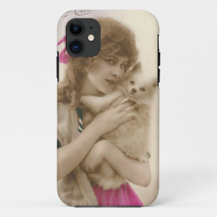 Viktorianische Frau und Hund Antik Foto Case-Mate iPhone Hülle