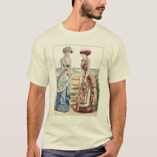 Viktorianische Frauen auf dem Strand - T - Shirt
