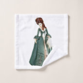 Viktorianische Frauen Badezimmer Handtuchhalter Se Badhandtuch Set (Waschlappen)